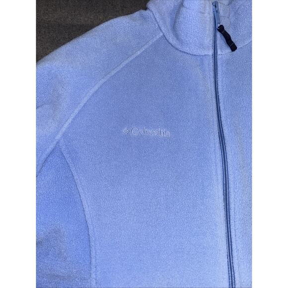 Lands End Women's Anyweather Fleece Anti Static Full Zip Jacket In Blue Size: L - Picture 9 of 9